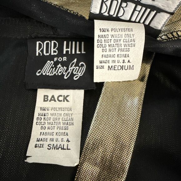 Vintage 80s Rob Hill for Mister Jay Gold Metallic Lamé Twinset Jacket & Tank | D - Picture 10 of 12